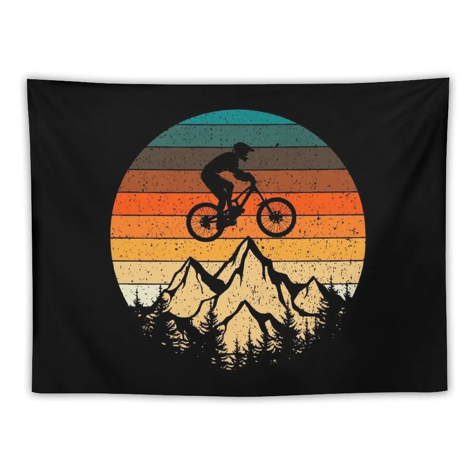 Mountainbike Downhill Retro Vintage Gift Tapestry Carpet On The Wall Home Decorations Tapestry