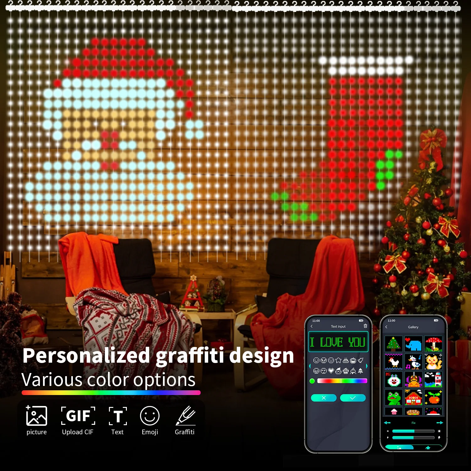 

Светодиодная гирлянда с управлением через приложение - 400 светодиодов, питание от USB, синхронизация с музыкой, RGB-подсветка, умные светильники для штор своими руками |