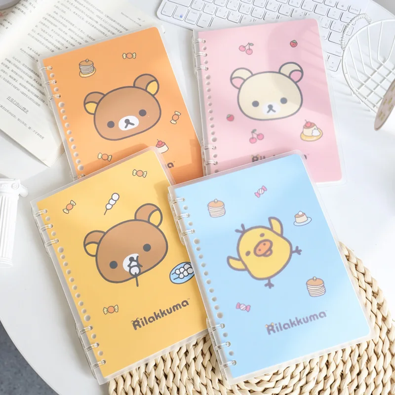 Rilakkuma A5 Loose Leaf Notebook 3 Holes Thick Paper Portable Notepad For Note Taking Journaling Office School Supplies