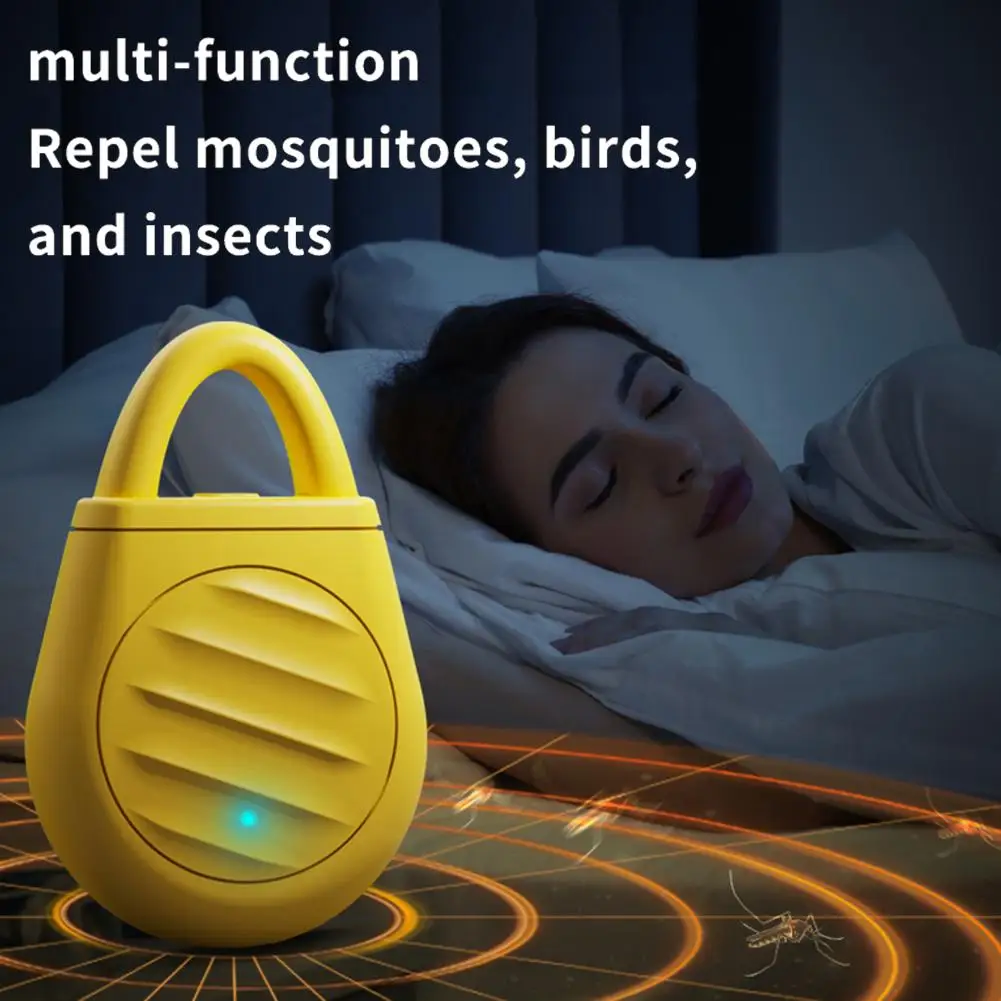 Repelente de Mosquitos Eletrônico Ultrassônico Inteligente Automático para Uso Interno e Externo Portátil para Camping com Carregamento