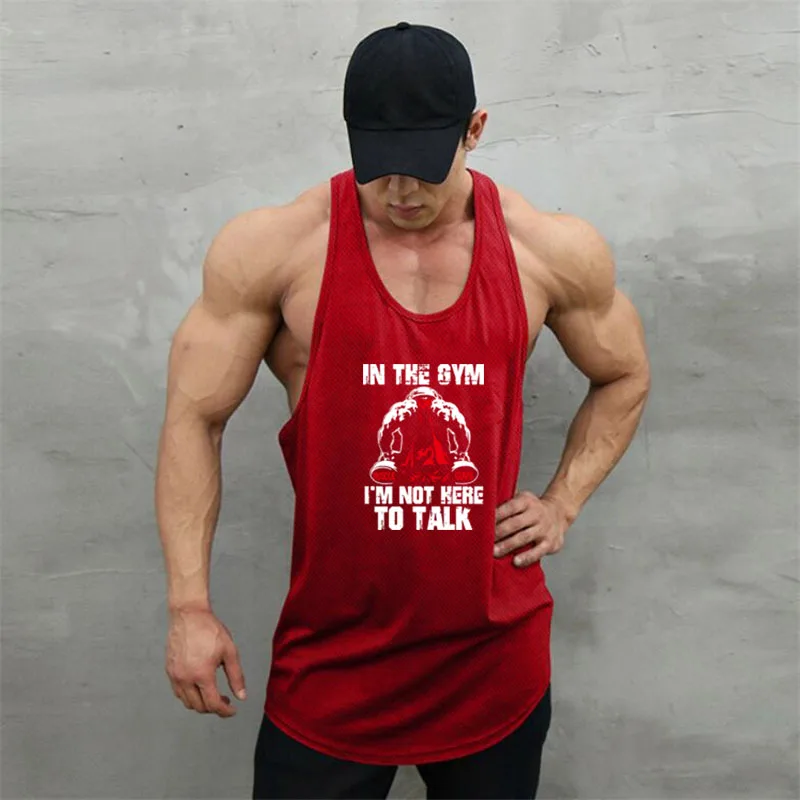 Mens Quick Dry Mesh Running Vests Sleeveless Tank Top Gym Workout Athletic Shirt Breathable Moisture Wicking Muscle Fitness Tee