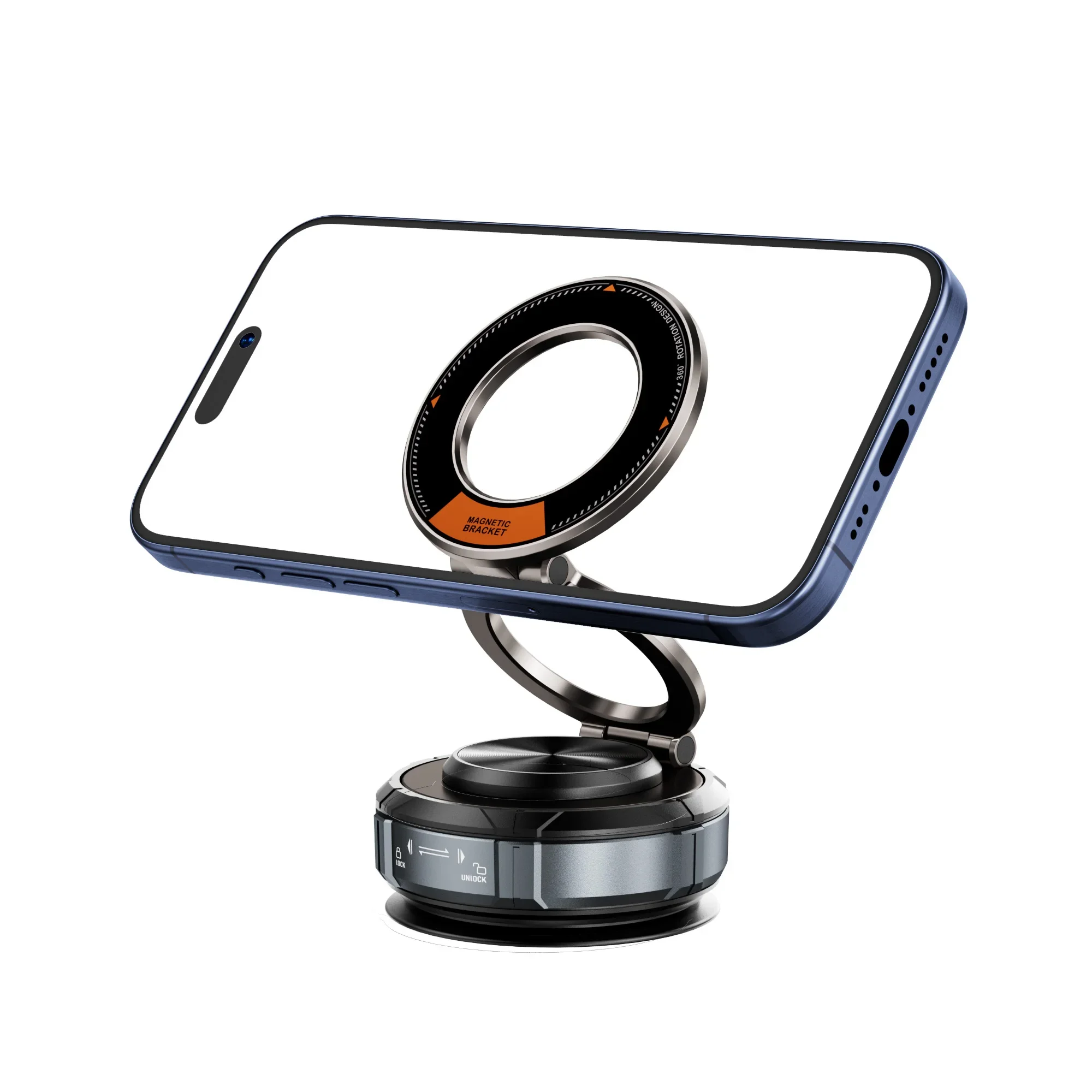 

Magnetic Car Phone Holder Mount Vacuum, 360-degree Rotating for Iphone 15 14 13 12 Pro Max Phone Holders & Stands