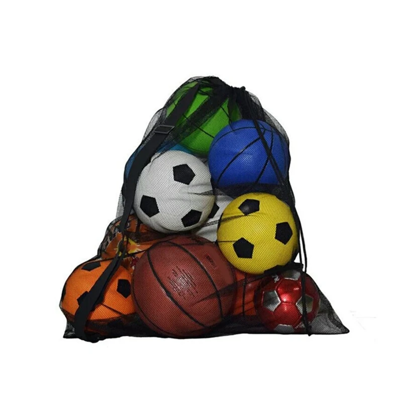 Bolsa de red de gran capacidad para pelotas deportivas, red de almacenamiento para pelotas de juguete para niños, fútbol, baloncesto, voleibol, 72x100cm