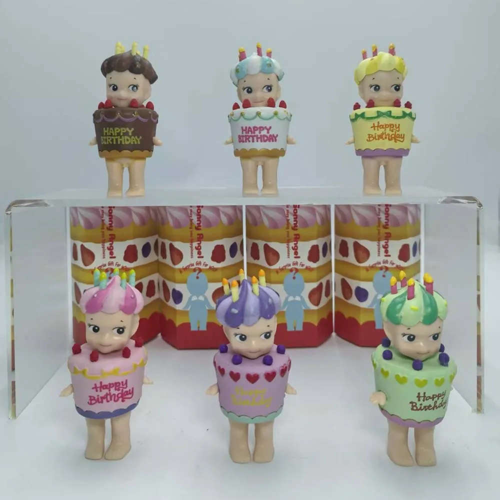 

Sonny Angel Mini Figure Birthday Cake Series Blind Box Happy Birthday Collectible Model Figure Desktop Decor Kids Birthday Gifts