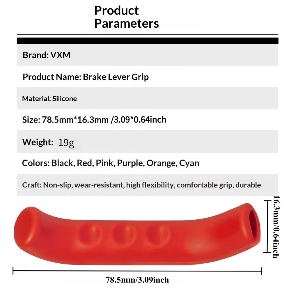 1pair Silicone Brake Lever Covers for Bicycles – Non-slip Protective Covers for Mountain Bikes–Cycling Modification Accessories