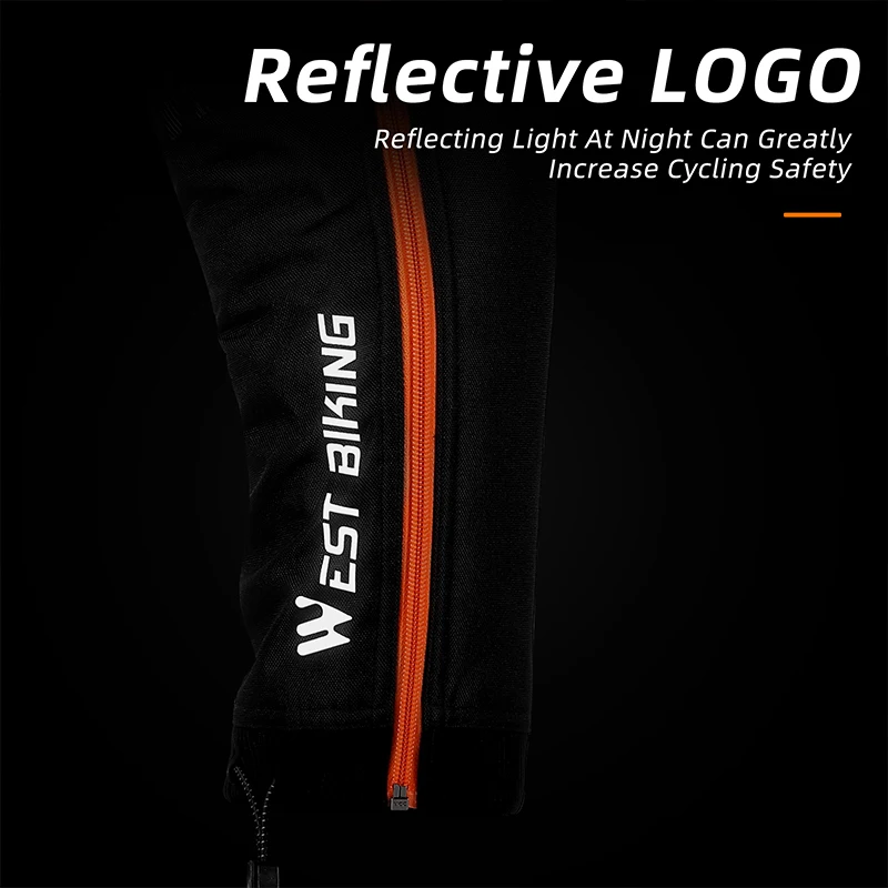 WEST BIKING Winter Motorcycle Knee Pads Windproof Riding Leg Covers Keep Warm Knee Pads 1 Pair Men Women Cycling Leg Protectors