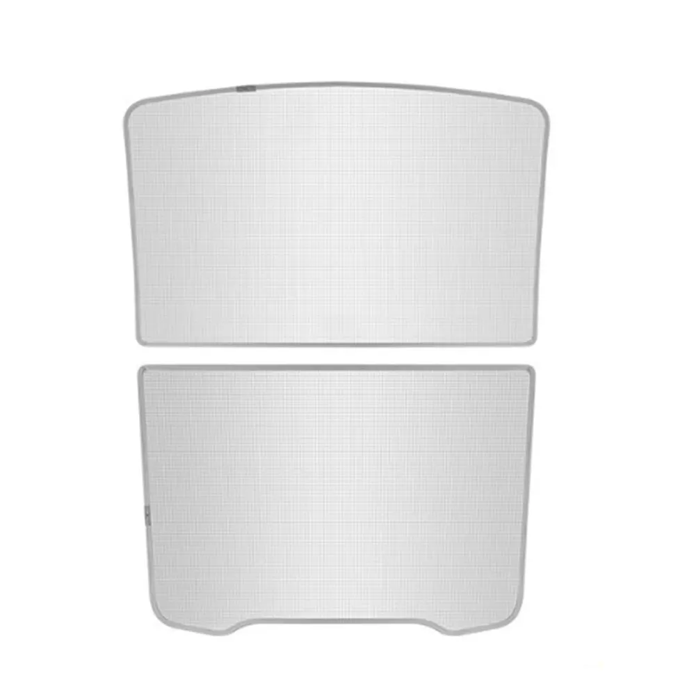 For Tesla For Model Y Roof Sun Visor with Foldable Ice forCRYSTAL Fabric and Strap System for Efficient Heat Shielding