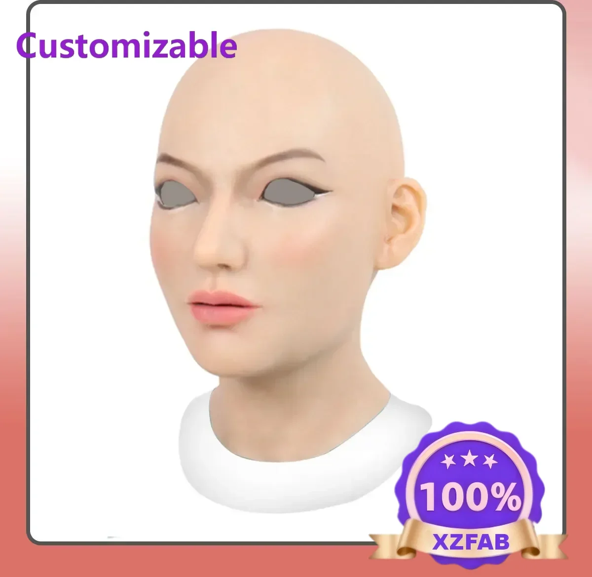 Factory Direct 2026 New Adult Full Head Mask Bald Female Shape of Silicone Dress Headwear Halloween Cosplay Accessories Mask Fak