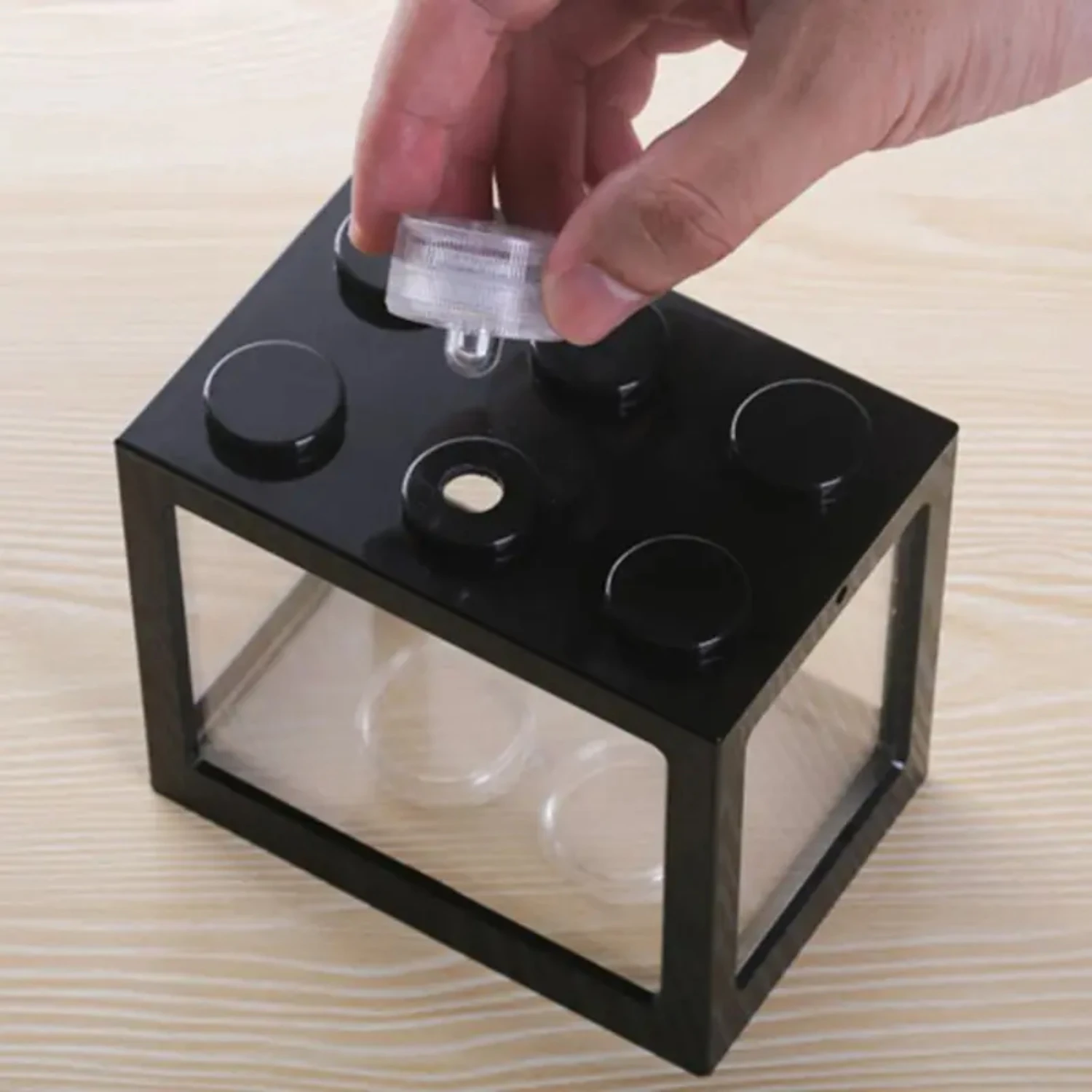 Mini acuario portátil USB, luz para pecera, cilindro de lucha de peces Betta, caja de peces acuáticos, tanque de acuario de medusas, pecera pequeña