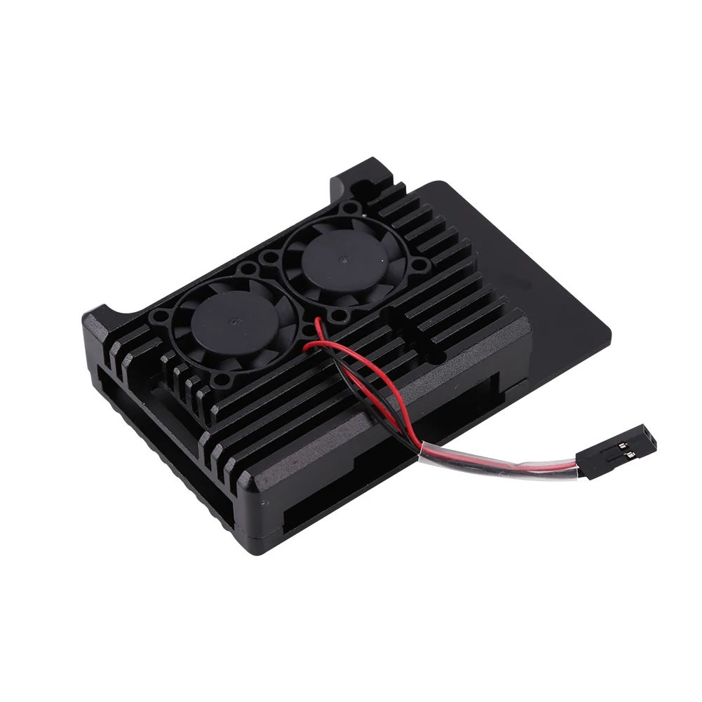 Silver Black Metal Shell Housing Cooling Fan Aluminum Case Metal Shell Enclosure for Raspberry Pi 3 Model B B+ Accessories