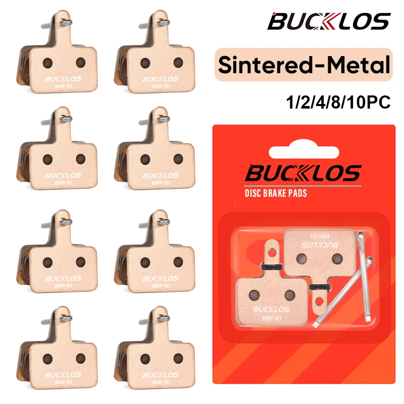 BUCKLOS Rowerowe spiekane metalowe klocki hamulcowe MTB Hydrauliczny klocek hamulcowy Pasuje do B01S B05S Część hamulca rowerowego do Shimano MT200 M535