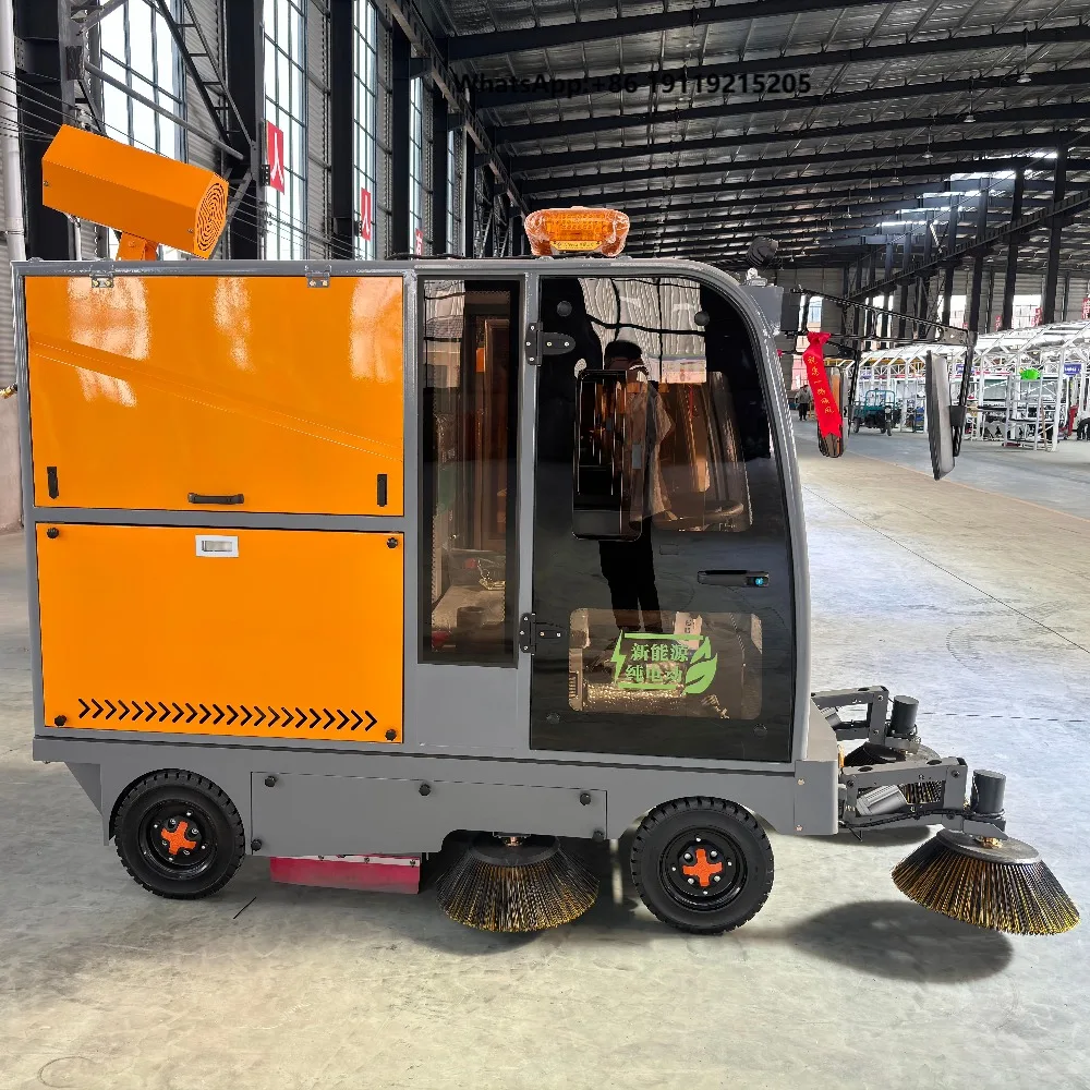 Mini High Power Ride on Road Scrubber Vehicle Electric Industrial Street Garbage Leaf Collection China Sweeper