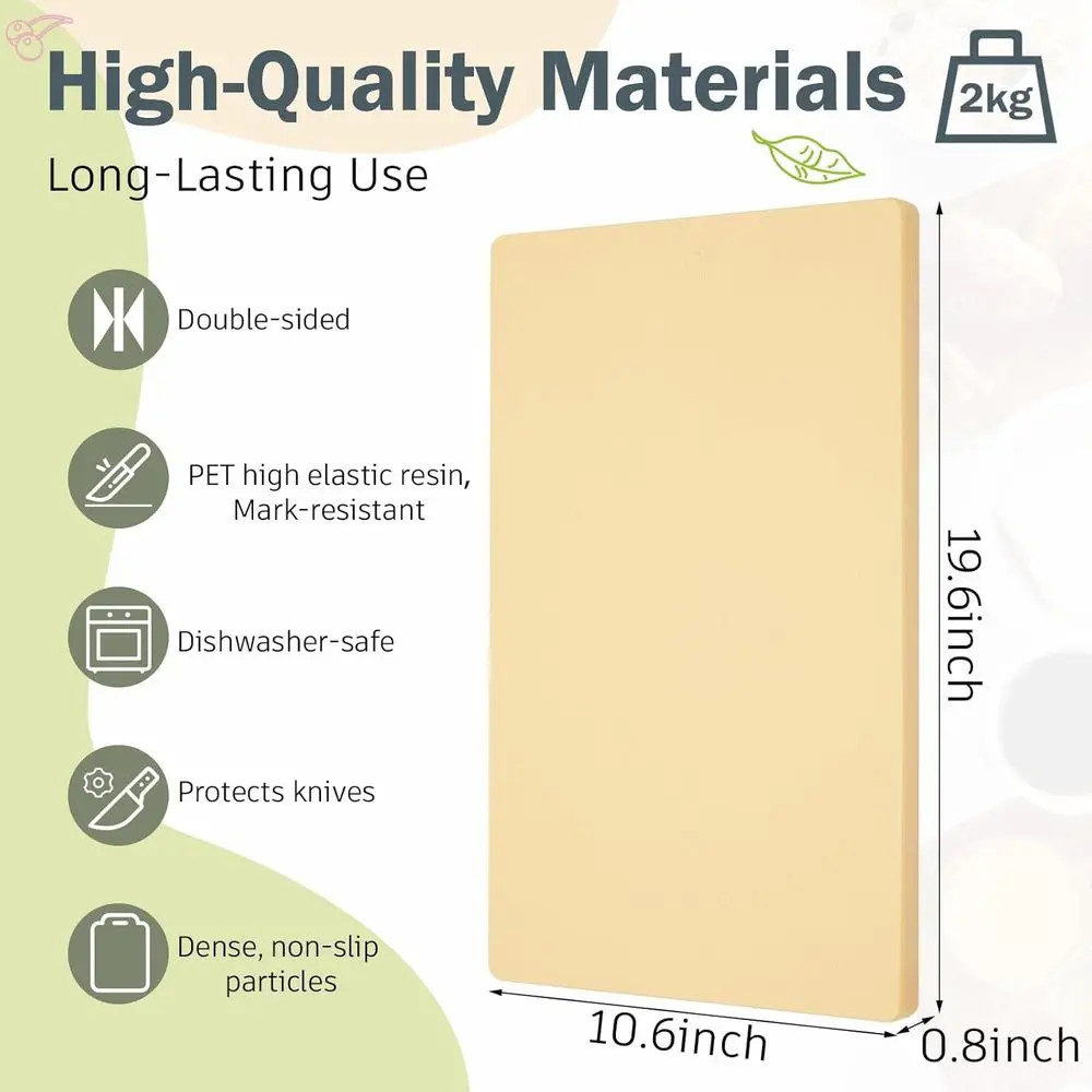 Tábua de cortar Sashimi profissional, 19,6x10,6x0,8, alta suavidade, segura para máquina de lavar louça para uso em cozinha e restaurante