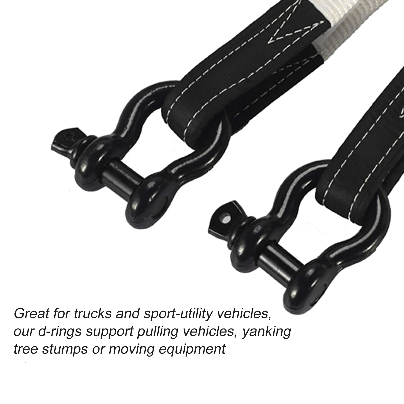 2 Pcs Shackle Bow Off-Road Survival Rope Bracelets Offroad Tool Heavy Ring Horseshoe