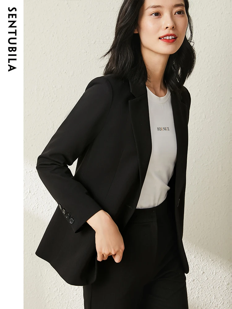 SENTUBILA 2024 Autumn Elegant Suit Jacket Matching Set Women\'s Blazers Coat Pants 2 Piece Female Professional Suit 133Z49037X