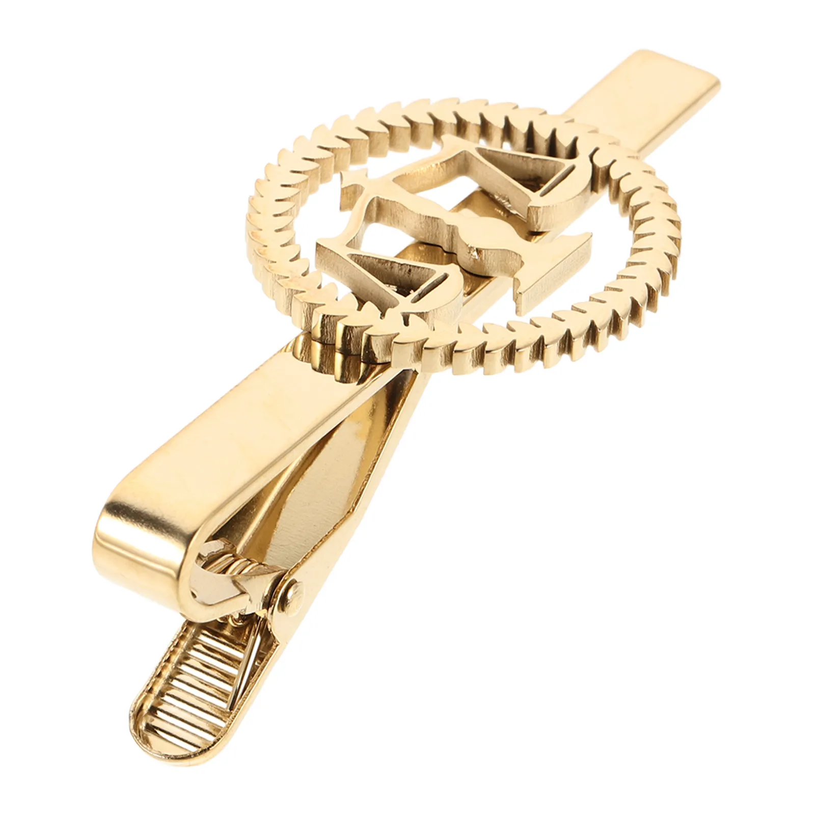 Men's Golden Stainless Steel Libra Tie Clip Lawyer Justice Scale Necktie Bar Formal Business Wedding Accessory
