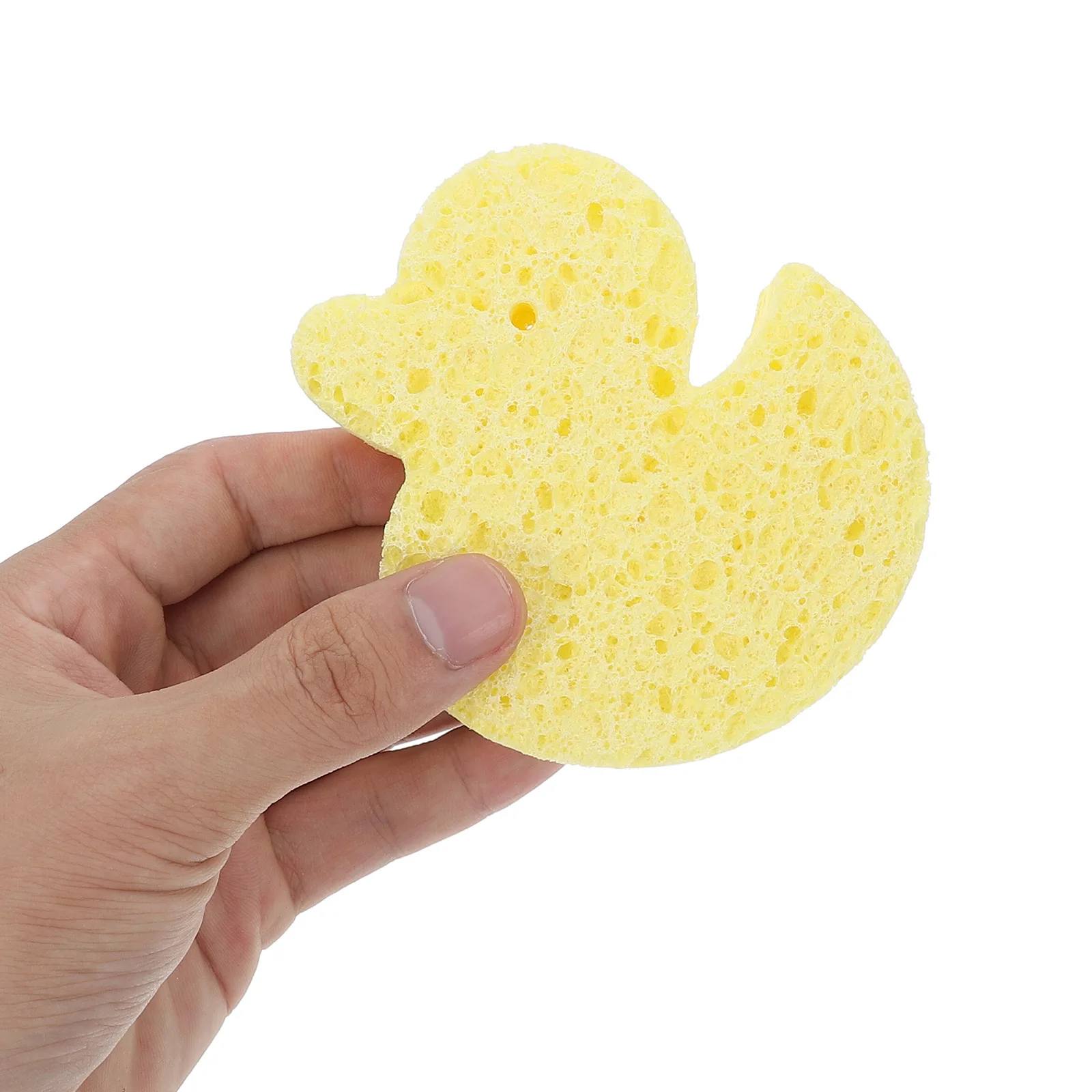 طفل الكرتون حمام الإسفنج الأصفر للأطفال الرضع لطيف وسادة الاستحمام لب الخشب المواد حمام الطفل الإسفنج #3