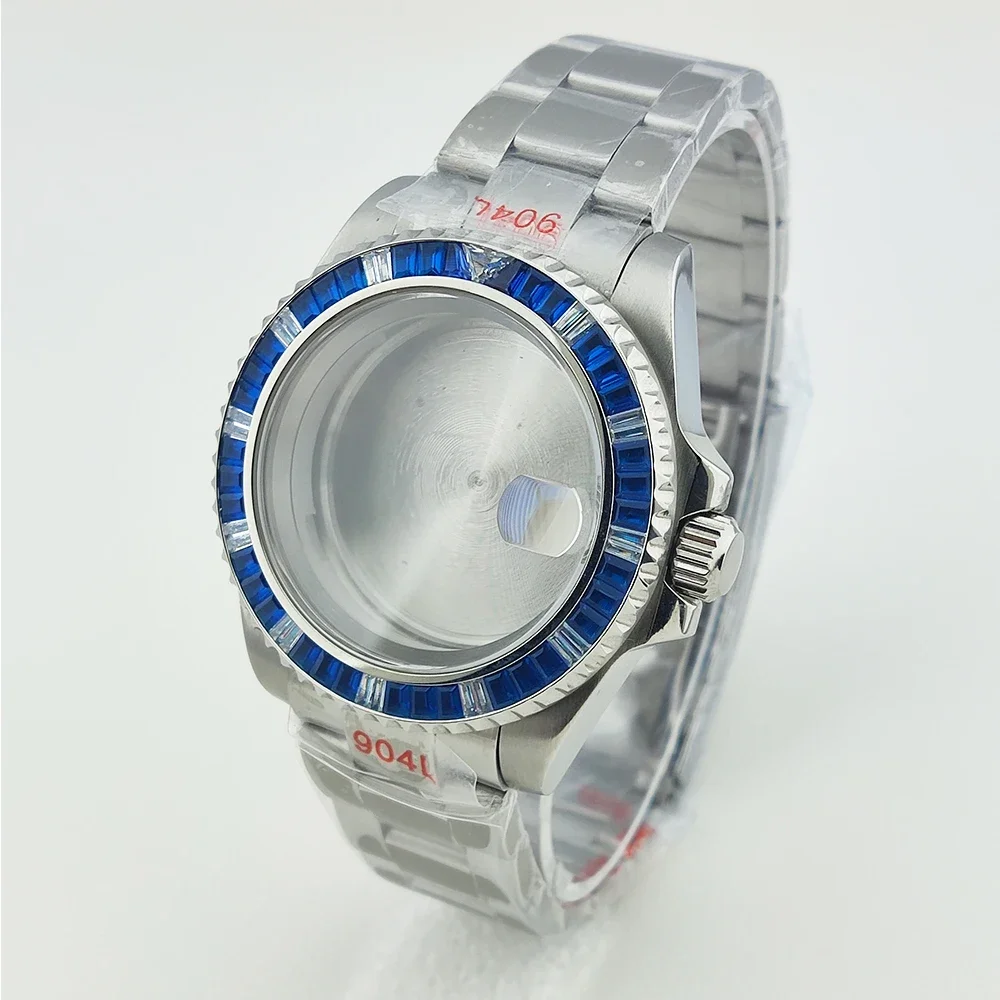 

Корпус часов NH35, корпус с бриллиантами, корпус nh35, сапфировое стекло, корпус из нержавеющей стали, детали часов для механизма NH35/NH36