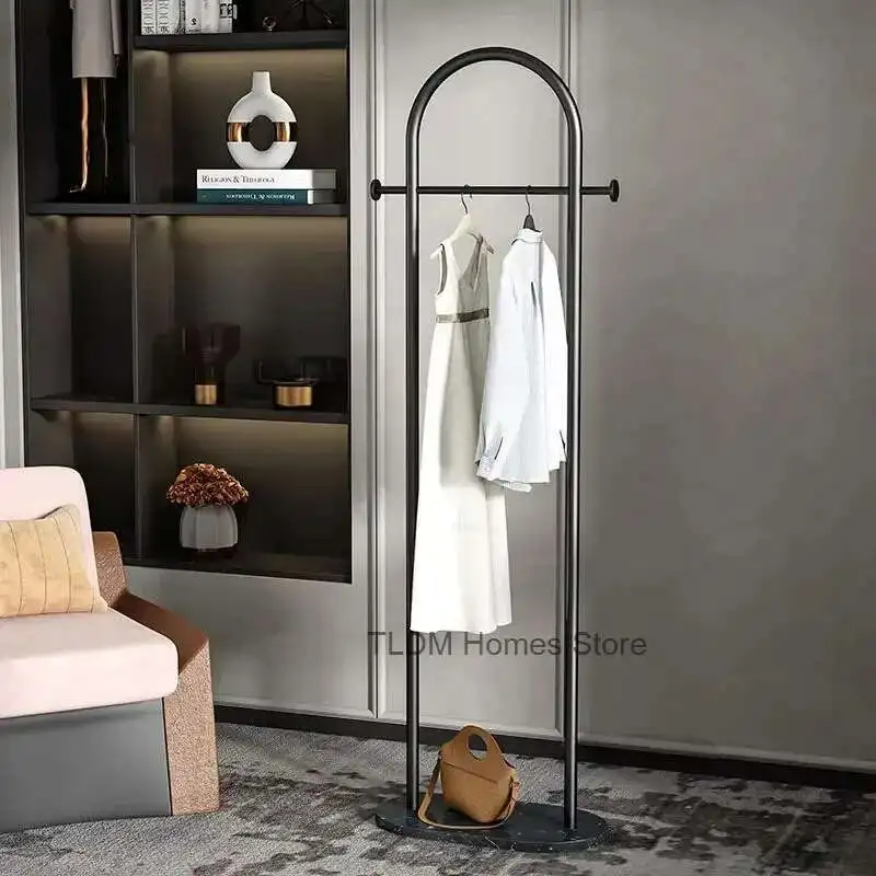 

Luxury Nordic Coat Rack Floor Metal Hanger Modern Clothing Rack Bedroom Wrought Iron Clothes Rack Stand Simple Home Furniture