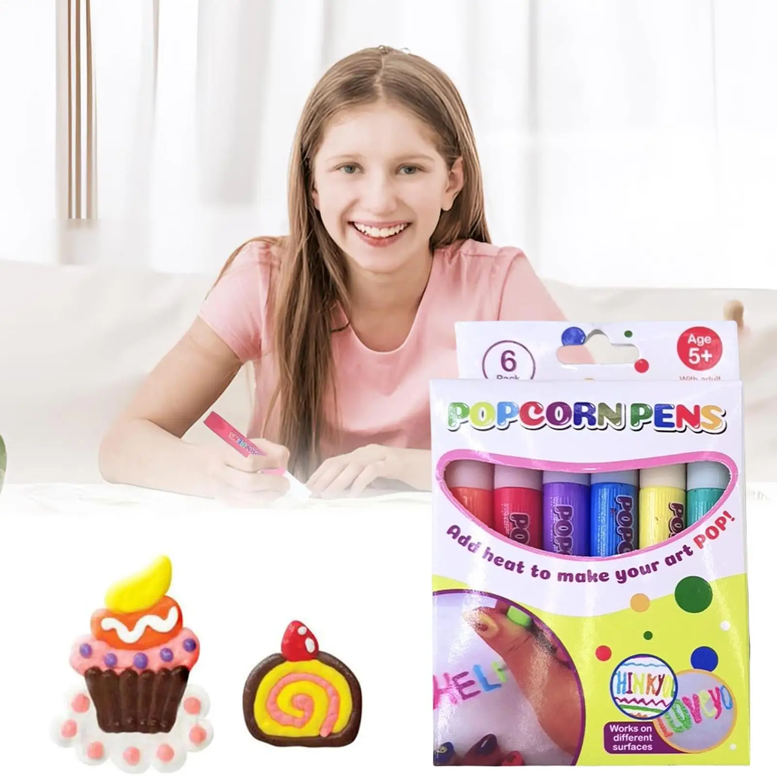 3D Craft Painting Pen DIY Painting Coloring Sketching Crafts 3D Relief Drawing Markers for Home Apartment Study Room