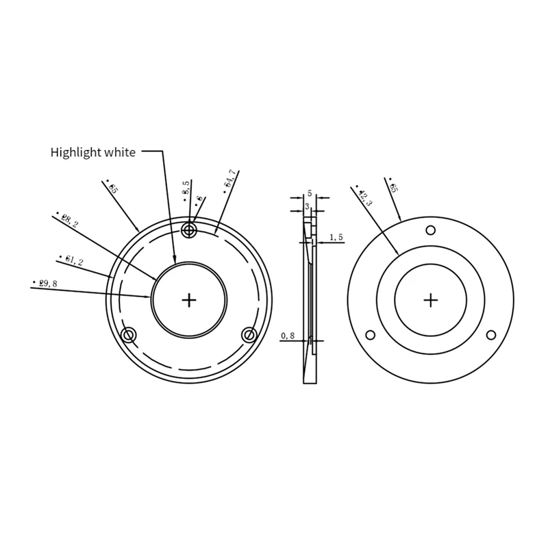 مكبر الصوت المكون من قطعتين من مكبرات الصوت بشريط محول الحركة الهوائية AMT - صوت عالي الأداء لأنظمة المسرح المنزلي 4 أوم