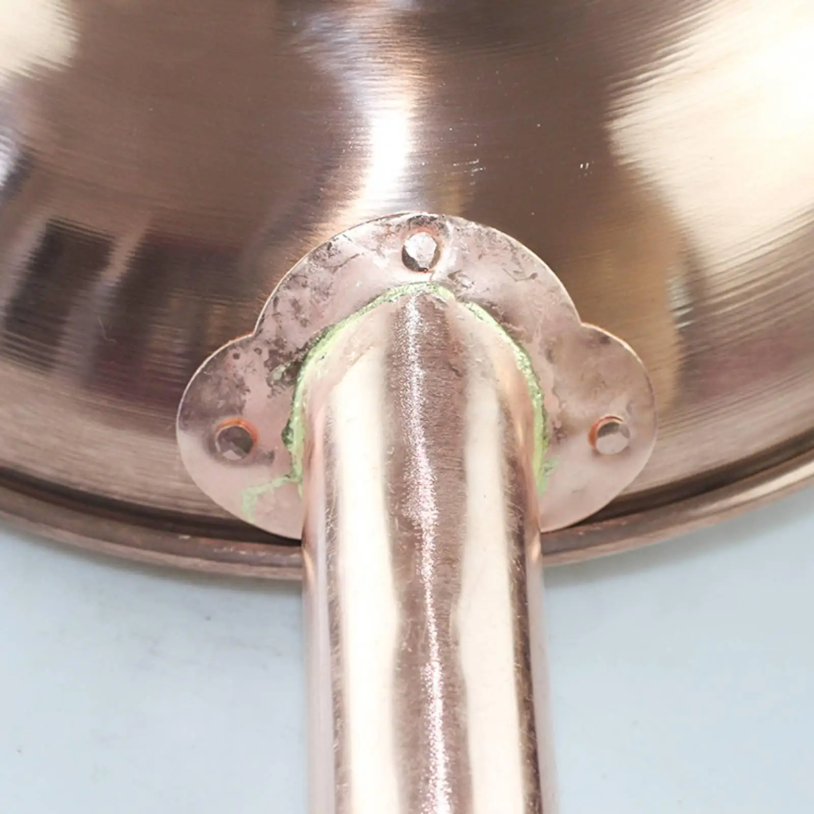 Copper Frying Pan Thick Copper Kitchen Wok Frying Sauté Pan Even Heating for Home Cooks and Chefs