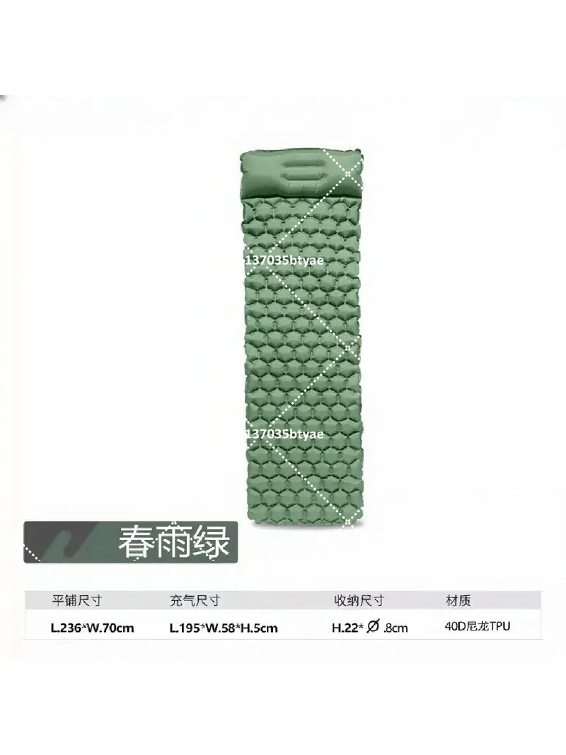 Ultralight Inflatable Sleeping Pad with Built-in Pillow, TPU Camping Air Mattress for Outdoor Tent & Travel