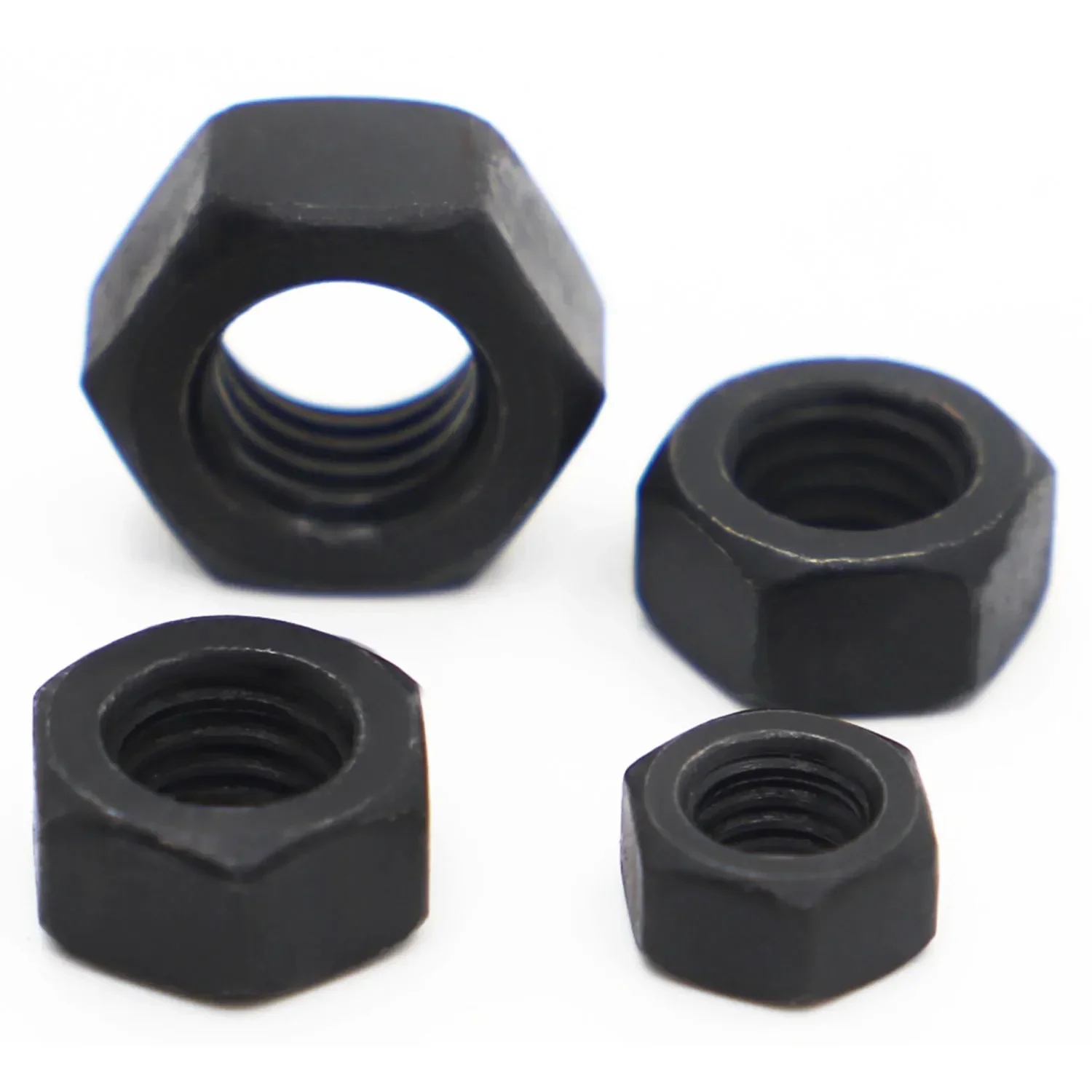 Hexagon Hex Nuts M2 M2.5 M3 M4 M5 M6 M8 M10 M12 M14 M16 M18 M20 M22 M24 M36 Black Oxide Carbon Steel Metric Hex Nuts