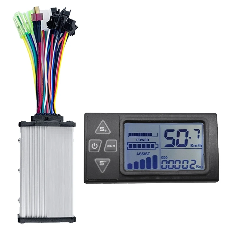 24V/36V/48V S861 LCD Ebike Display Dashboard+36V 350W Sine Wave Controller Set For Electric Bike BLDC Controller (5PIN)