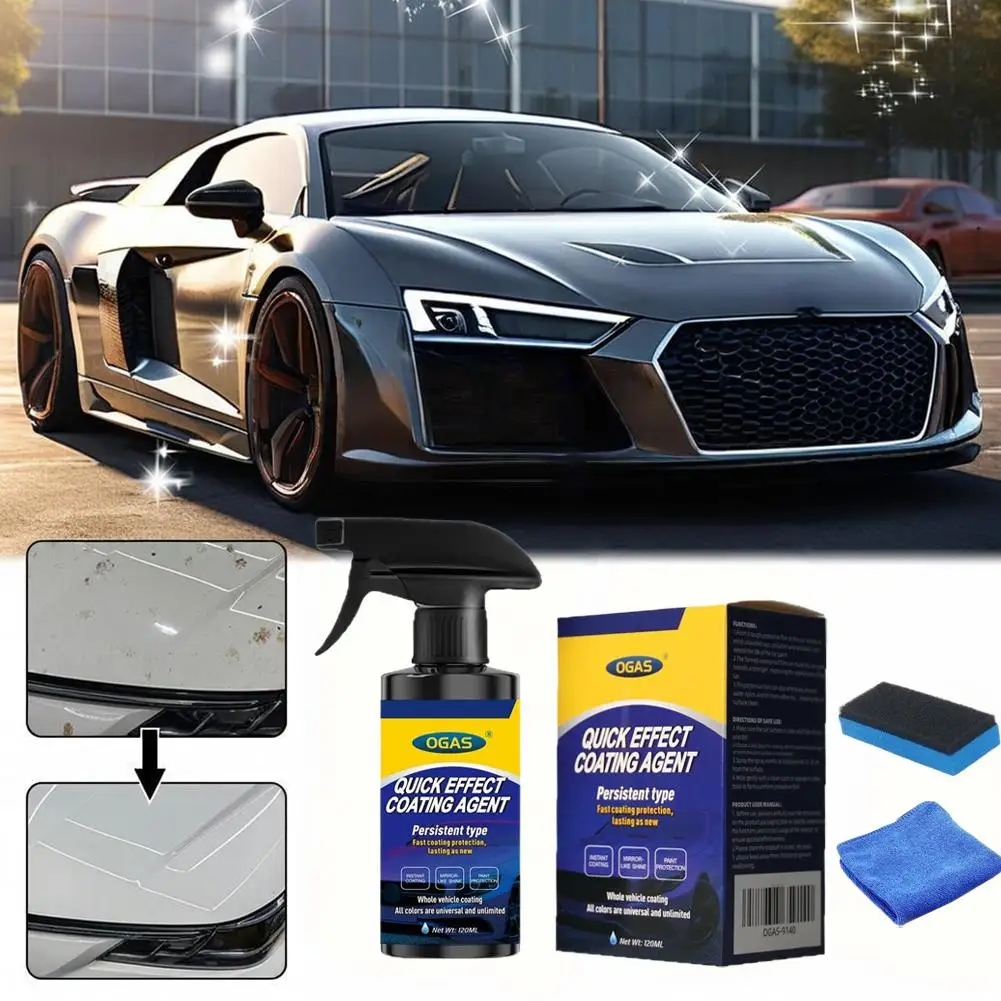 Automotive Nano Coating Spray, Quick Effect Ceramic Coating Hydrophobic Car Paint Protector for Restoring Shine Car cleaner U0V9 - view 5