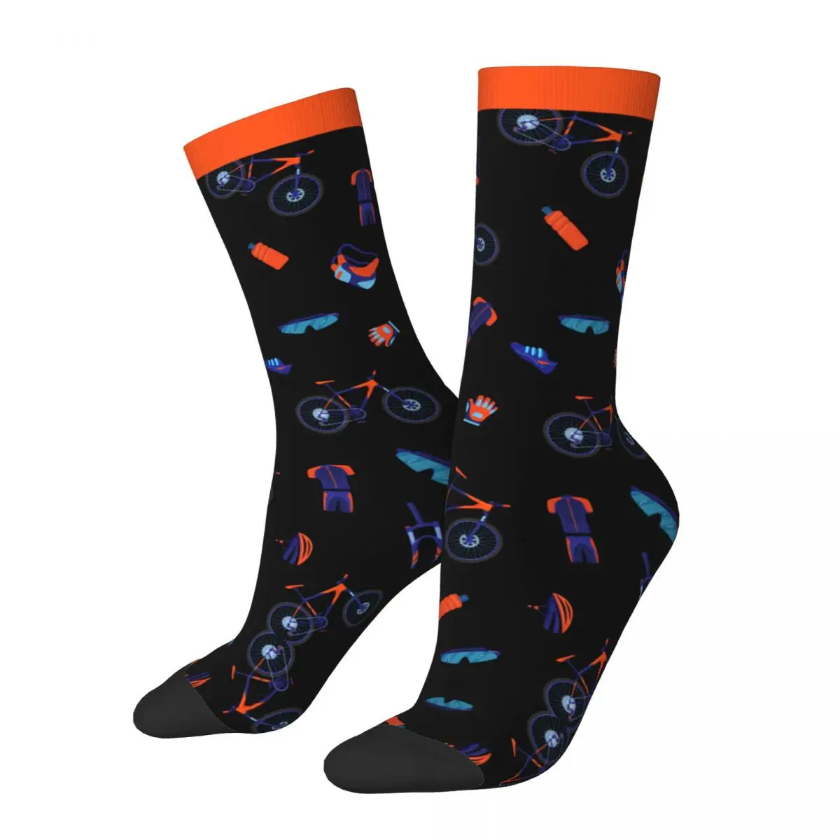 Women Bicycle Lovers Socks Soft Fashion Cycling Enthusiast Riding Bike Socks Novelty Stuff Middle TubeSocks Little Small Gifts