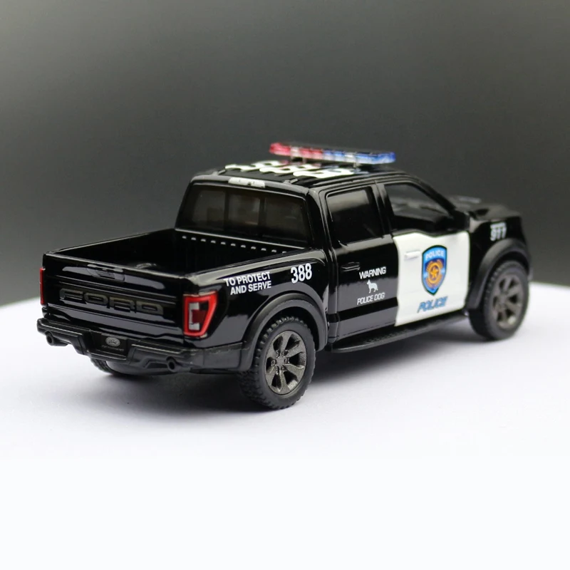 New Ford F150 Raptor Bronco Alloy Car Model Diecast Metal Police Off-road Vehicle Car Model Simulation Collection Childrens Gift