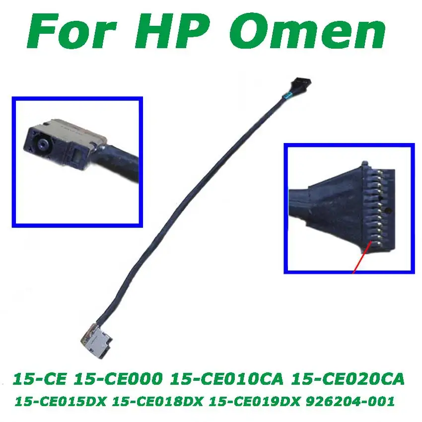 1-100PCS DC Jack Power Cable Socket For HP Omen 15-CE 15-CE000 15-CE010CA 15-CE020CA15-CE015DX 15-CE018DX 15-CE019DX 926204-001