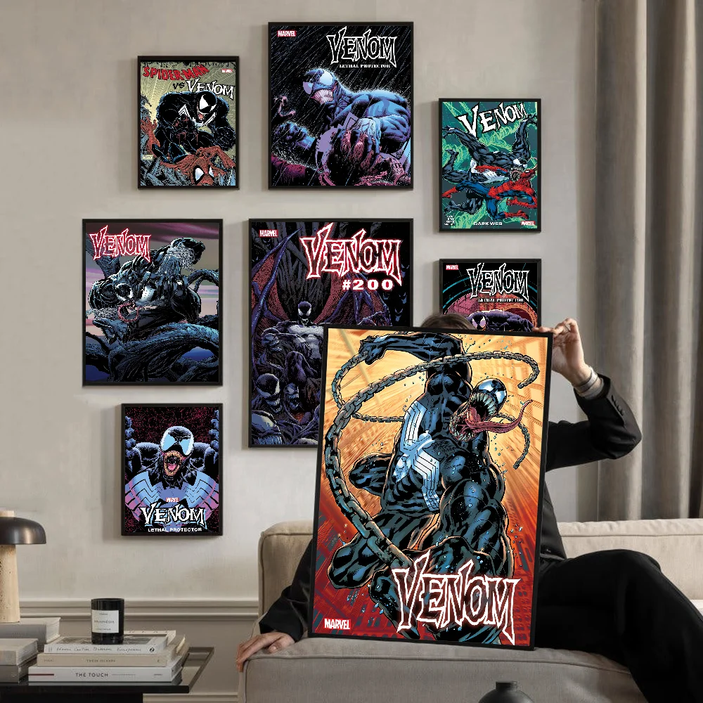 V-venoms-carteles clásicos Vintage de Anime, arte de pared de calidad HD, carteles Retro para la decoración de la pared de la habitación del hogar