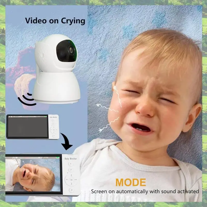 A59Z-スクリーンビデオベビーモニター10ズームカメラ温度表示画面スマートホーム