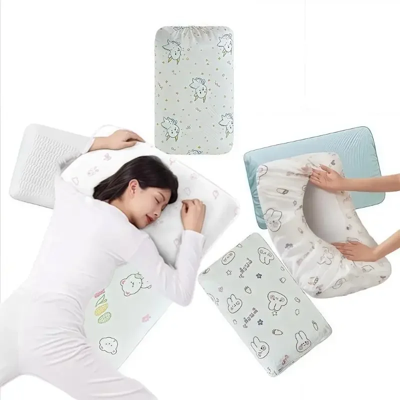 2PCS Disposable Pillowcases Do Not Move More Convenient Travel Dust-proof Pillow Cover Home Hotel Bedding Protective Cover