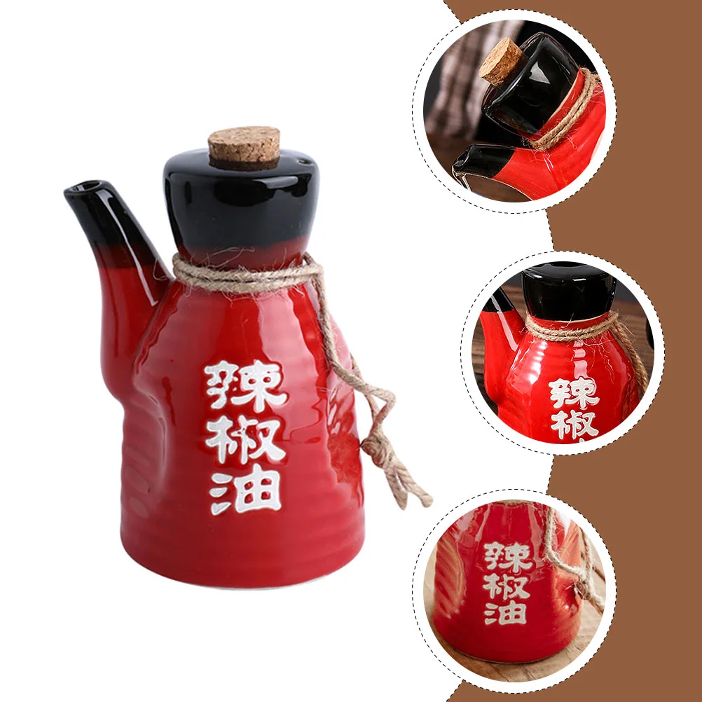 Ceramic Soy Sauce Bottle Home Seasoning High-class Kitchen Supply Condiment Dispenser Ceramics Japanese Style Jar