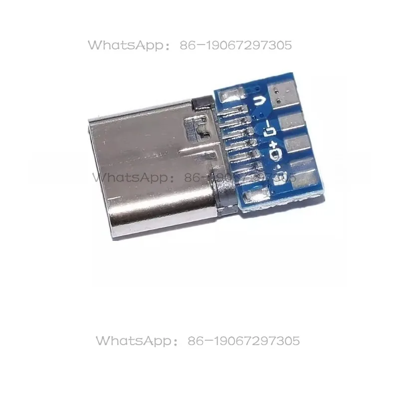 Double-sided front and back plug TYPE-C female head test board USB-3.1 four solder joints with PCB board female seat, connector