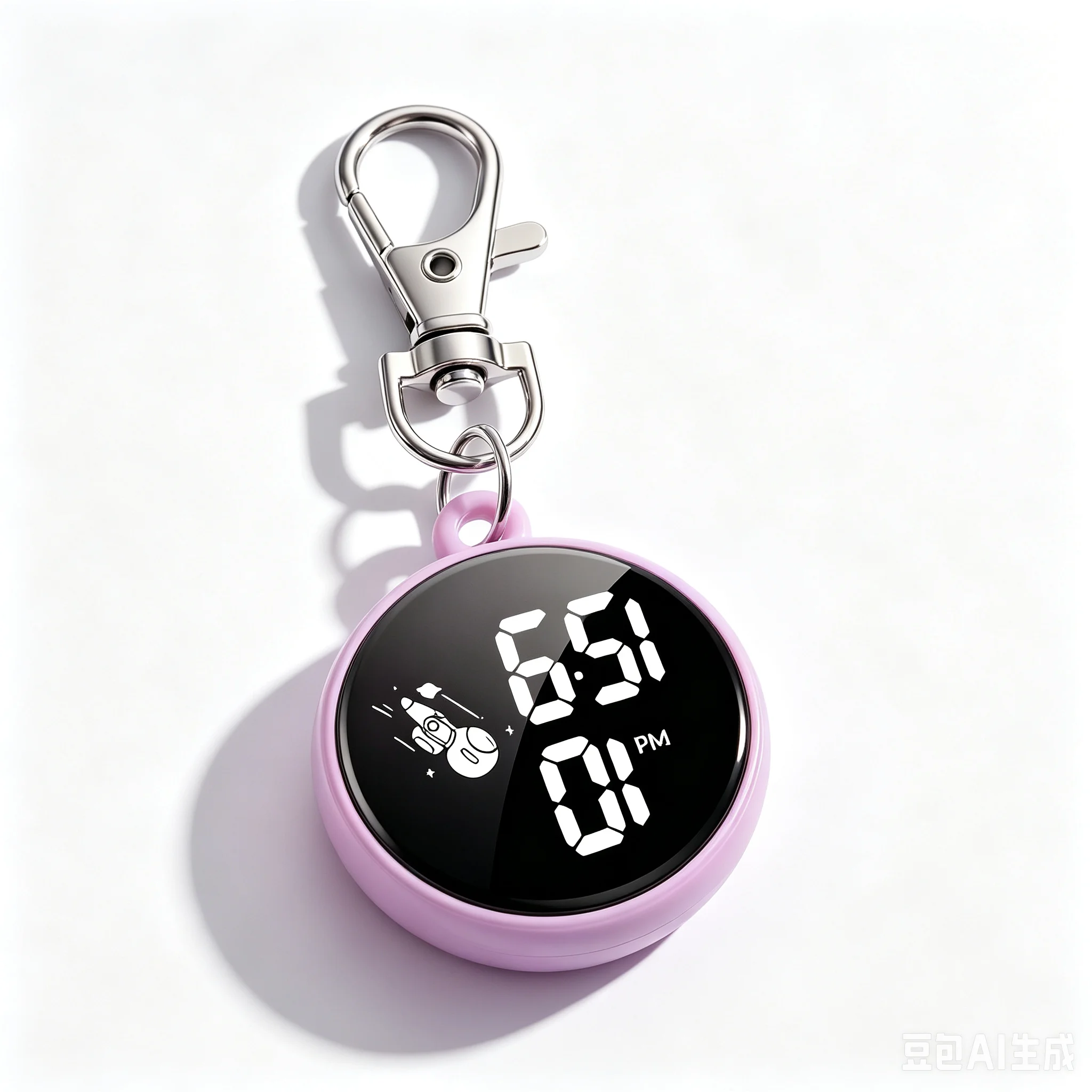 Children's Portable Digital Exam Pocket Watch, Keychain Design