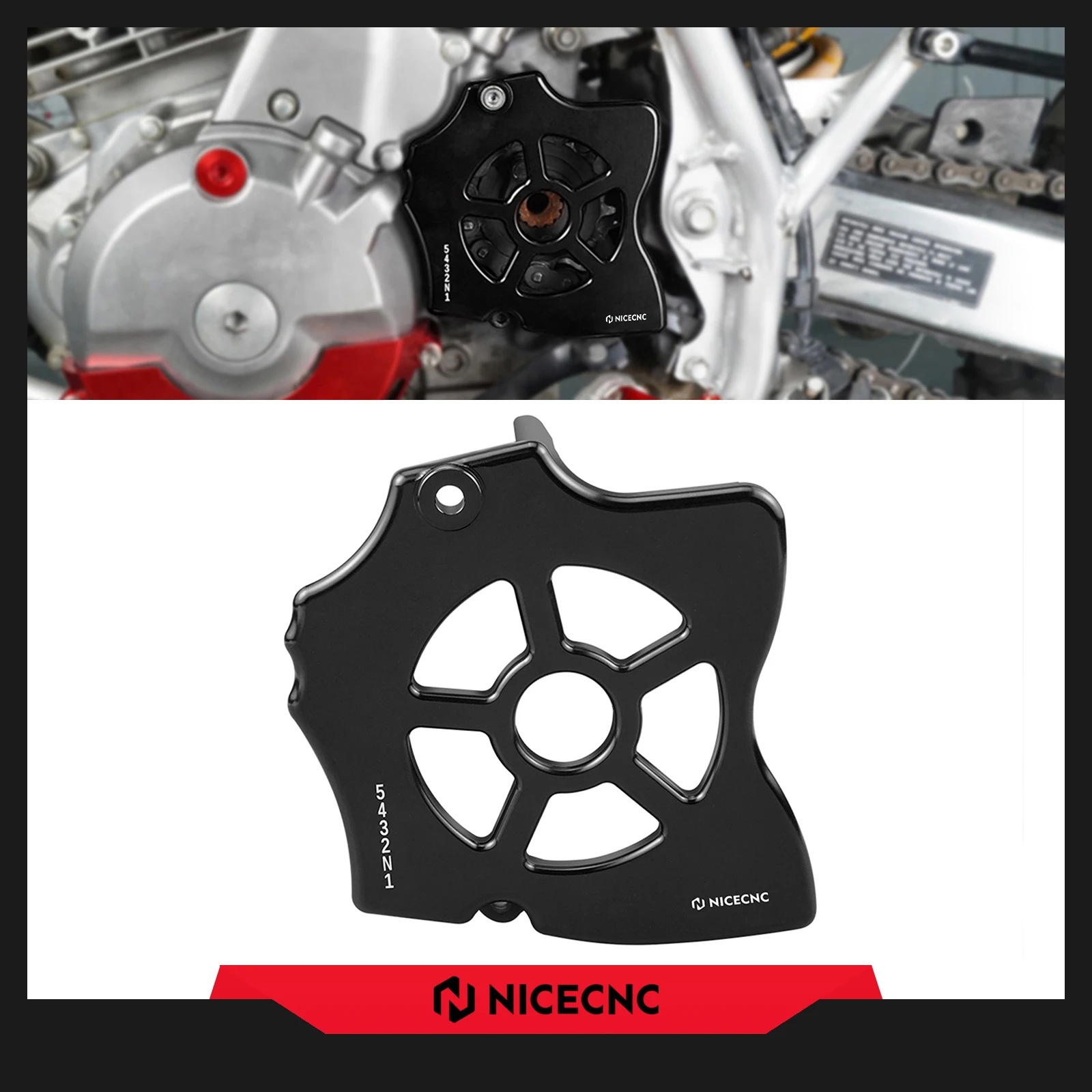 NICECNC Motorcycle 15 Teeth Chain Sprocket Cover Guard Protector Aluminum For 2025 Honda XR650L XR 650L 650 L 1993-2025 2024