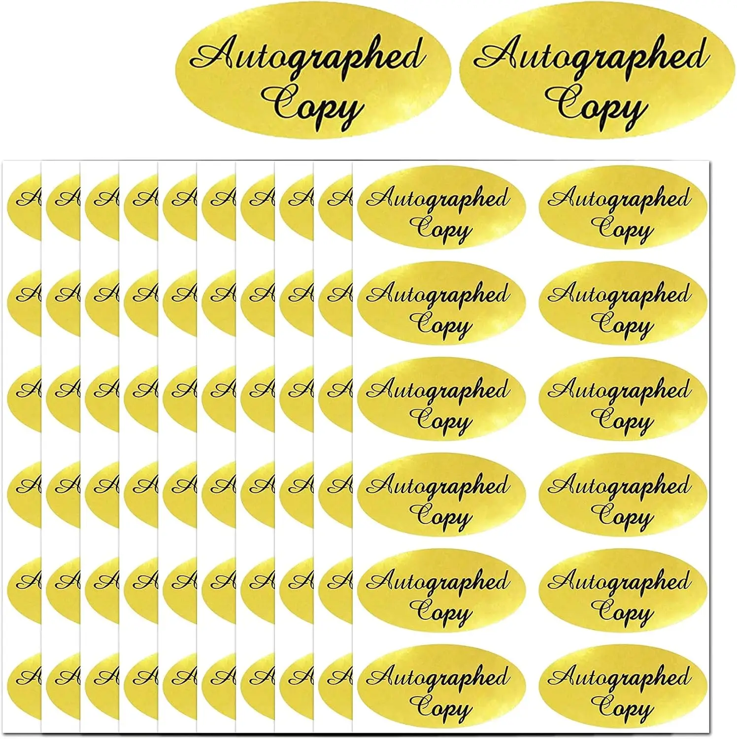 1008PCS Autographed by The 1008pcs Author Stickerss Oval Autographed Copy Stickers For Paperback Books Novels Signing