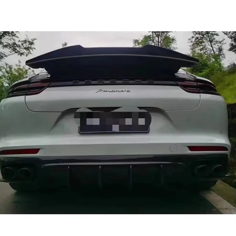 Untuk Porsche Panamera 971 sirip ekor serat karbon Spoiler bagasi belakang panduan sayap belakang didiverdimodifikasi kit Tubuh ditingkatkan