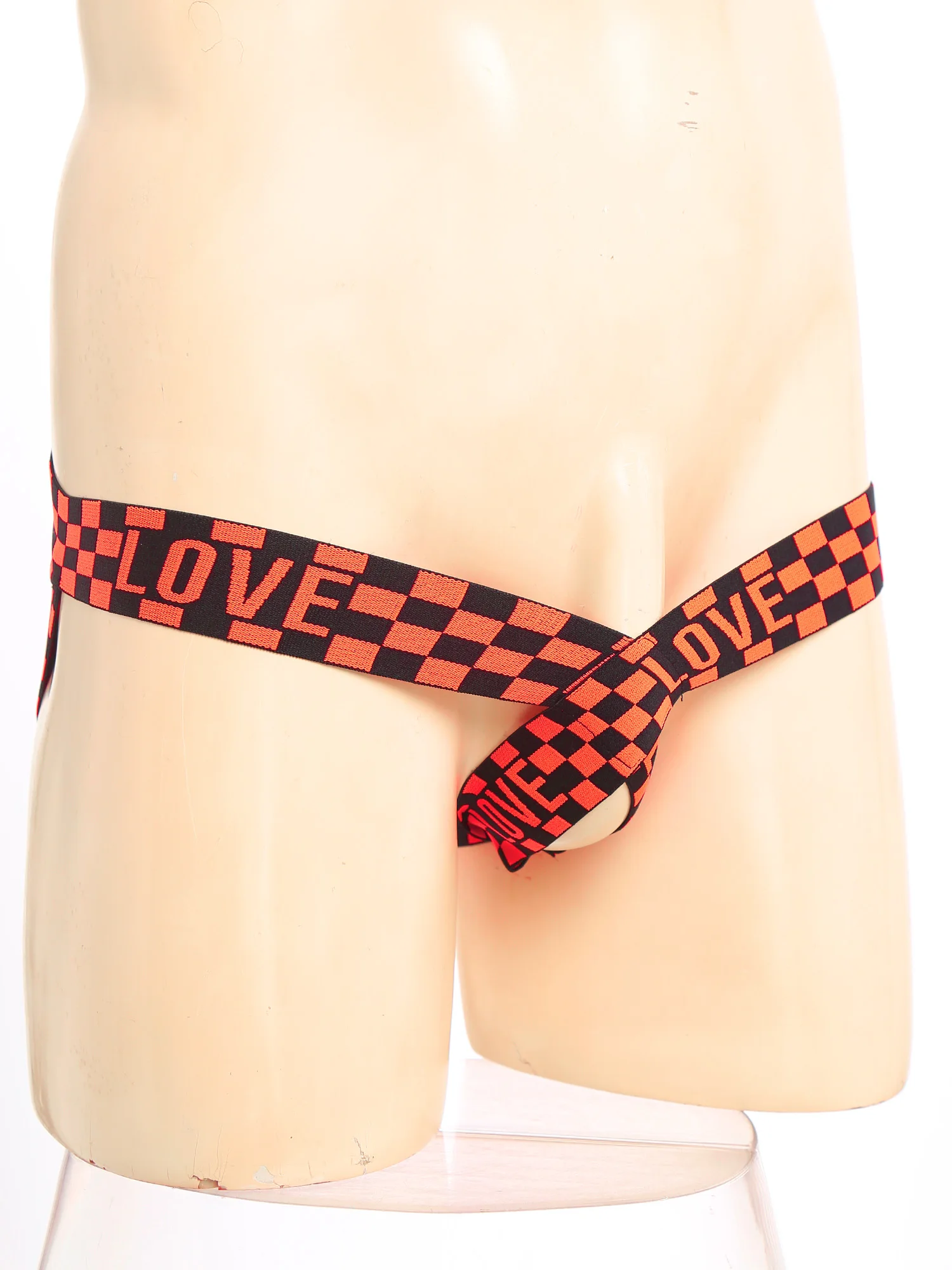 رجل منقوشة الجوف خارج تسخير الملابس الداخلية بسط الجوف خارج سيور فحص مطبوعة توسيع شريط مرن حزام رياضي T-الظهر Underpant