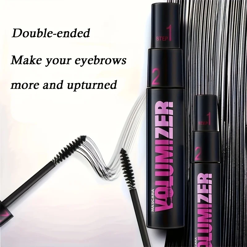 Double-ended mascara, waterproof, long-lasting and not easy to smudge, long and thick 3D mascara