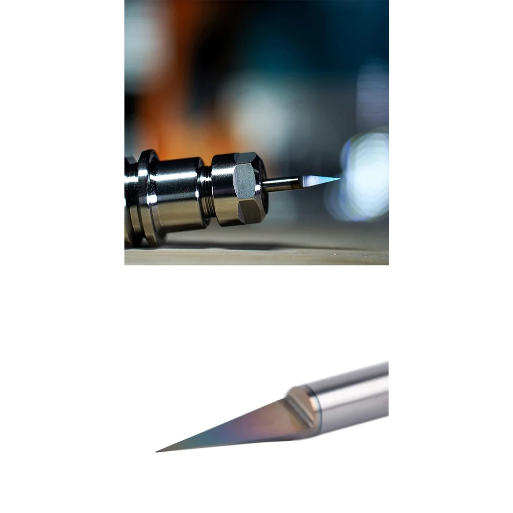 1pc V-shaped Edge Engraving Bit 6.35mm Shank CNC Router Bit V Shape Tip Carving Cutter Milling Cutter Wood Carving Tool