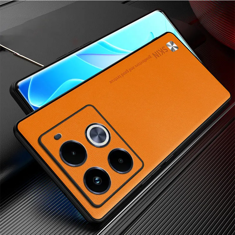 Case For INFINIX Note 40 Pro Luxury Silicone Leather Back Cover For INFINIX Note40 Pro Camera Protection Shell Shockproof Bumper