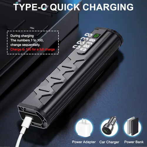 Imagen 2 del producto Luz de bicicleta 10000mAh 17 luz LED para bicicleta linterna LED frontal recargable 10000LM faro con banco de energía accesorios para bicicleta