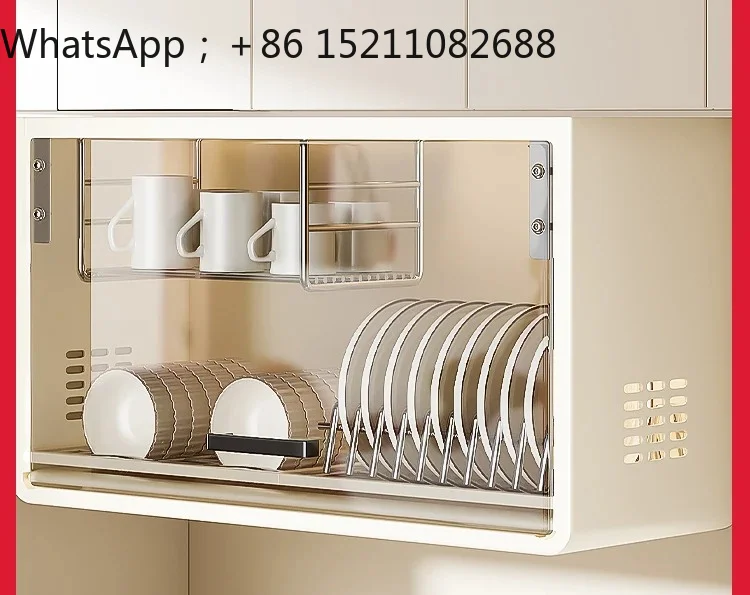 SCY dish storage rack, kitchen rack, wall-mounted non-punching cupboard, multi-functional drain rack