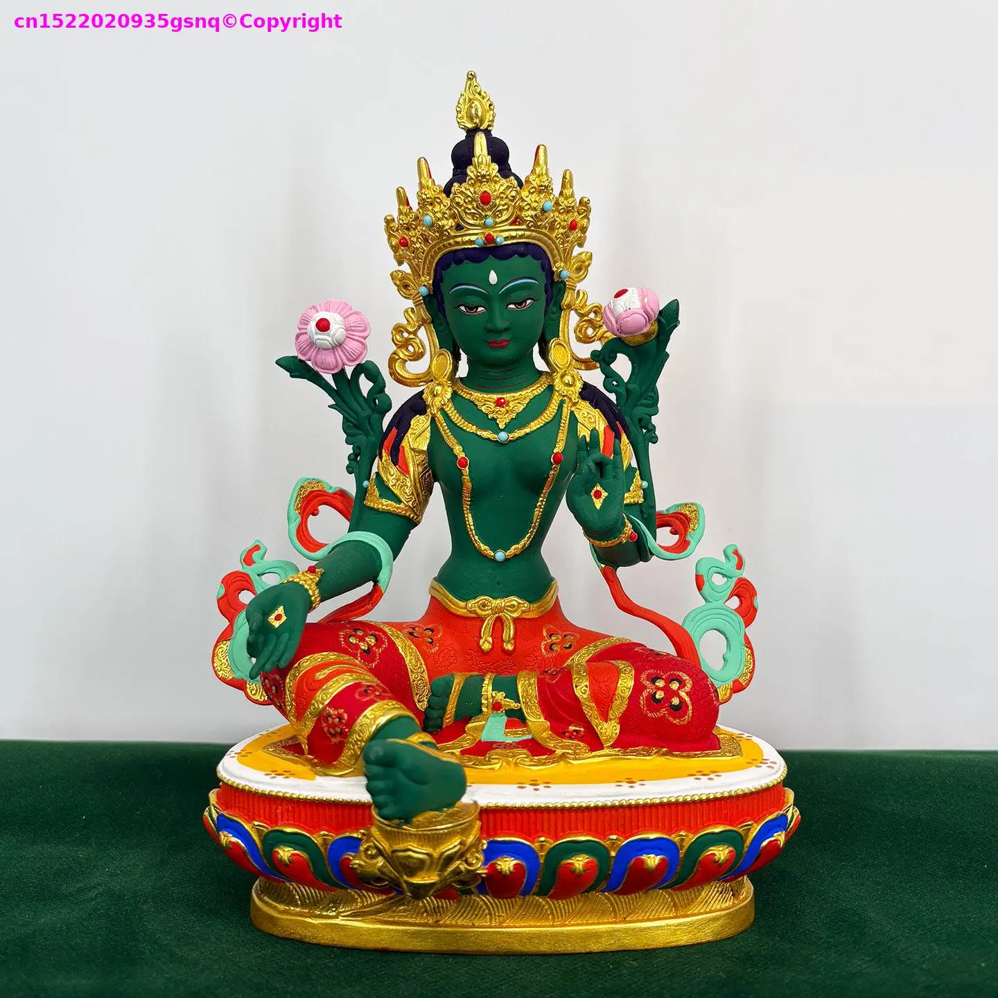 Savioress Bodhisattva Tara TOP Nepal Painted Buddha statue handmade copper Buddha statue Buddhist alter family monk enshrine