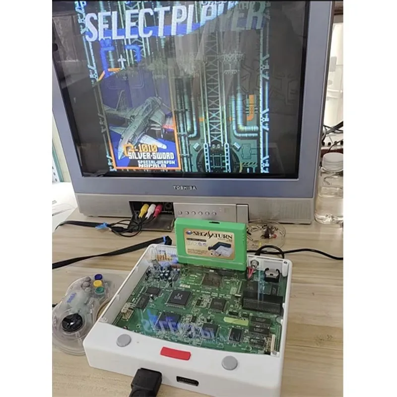 Modified Saturn Game Console Exclusively For Saroo Transparent SS Game Console NO CD Reader